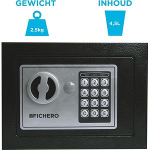 Elektrische kluis - Kluis - Kluisje - Safe - Locker - Kluis met code en sleutel - Supersafe - Product of the year - Ultra veilige kluis