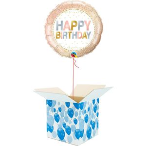 Helium Ballon Verjaardag gevuld met helium - Metallic - Cadeauverpakking - Happy Birthday - Metallic - Helium ballonnen verjaardag