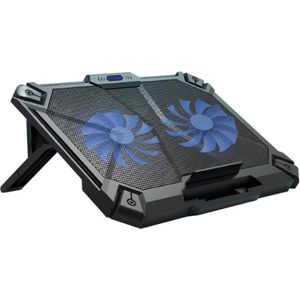 Cosmic Byte Comet Laptop Cooling Pad (Blue) Dual 120mm Fans | LED Lights | USB Ports | Support Up to 17"" Laptops | Adjustable Height | Adjustable Fan Speed | Provides Effective Protection | Excellent Cooling Effect