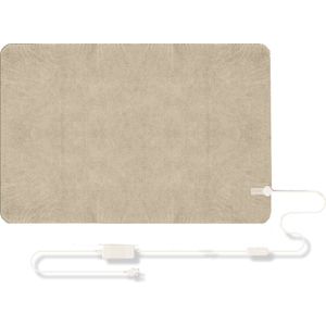 INKO I-S10501S - Elektrische Boven en Onder Deken - Premium Microfiber - 100% Polyester - 4 Standen - 40-55 graden - 1 Persoons - Beige