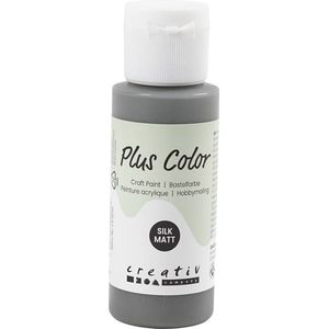 Plus Color Acrylverf, donkergrijs, 60 ml/ 1 fles