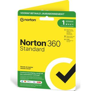 Norton 360 Standard - 1 Apparaat - 1 Jaar - 10GB - Nederlands - Windows/MAC/Android/iOS Download
