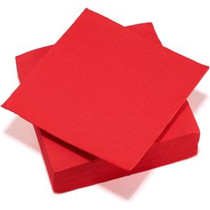 Tex-Touch rode papieren servetten - FSC®-gecertificeerd - 40 servetten - 38 x 38 cm servetten papieren