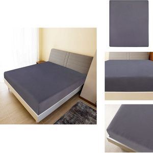 vidaXL Hoeslaken Jersey - 90 x 200 cm - Antraciet - Hoeslaken