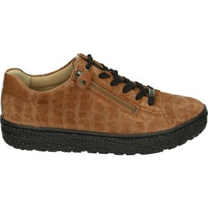 Hartjes - 162.1421/99 - Dames Veterschoenen - Cognac - Nubuck - Rubber Zool