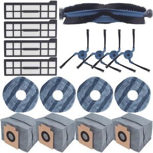 Reserveaccessoires voor Eufy X10 Pro Omni stofzuigerrobot, 1 hoofdborstel, 6 stofzakken, 4 HEPA-filters, 4 dweilen, 4 zijborstels