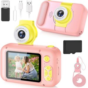 Belenthi Digitale Kindercamera - Fototoestel voor kinderen - Speelgoedcamera - Incl. accessoires - Roze