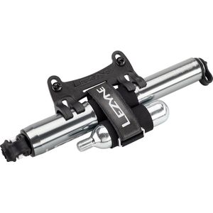 Lezyne Pressure Drive CFH - Handpomp / Co2 Dispenser - Fietspomp - Tot 8.3 bar - Presta en Schrader ventielen - Aluminium - Grijs