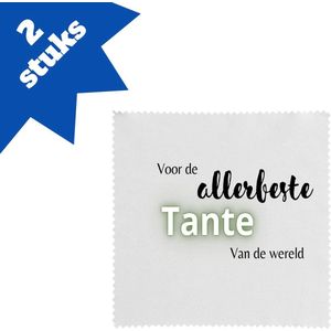 Akyol - voor de allerbeste tante van de wereld brillendoekjes - Tante - de beste tante - verjaardagscadeau - verjaardag - cadeau - cadeautje voor tante - tante artikelen - kado - geschenk - gift - 17,8 bij 17,8 cm - 2 stuks