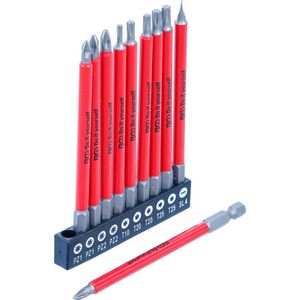 BGS Antislip-bitset - magnetisch - 110 mm - 10 delig