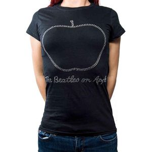 The Beatles - On Apple Dames T-shirt - S - Zwart