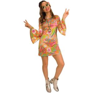 Amscan Verkleedjurk 60's Groovy Baby Dames 2-delig Maat Xl