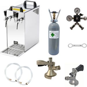 Complete set - Biertap - Kontakt 40 2-kraans droogkoeler, 50 liter/u - Biertap, Beertender, Thuistap, Bierkoeler, Type M, Type A