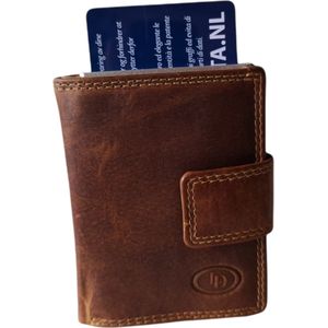 Leather Design Portemonnee - Cardprotector - Zonder Kleingeld - Hunter