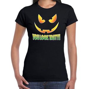 Halloween Halloween You look tasty verkleed t-shirt zwart voor dames - horror shirt / kleding / kostuum XL