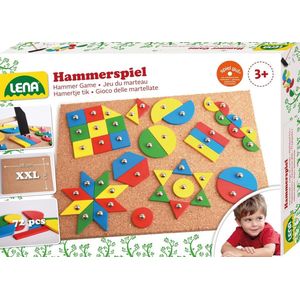 Lena Kinderspel Hamertje Tik Junior Hout 75-delig | Vanaf 3 jaar | Indoor Spel | 1 Speler