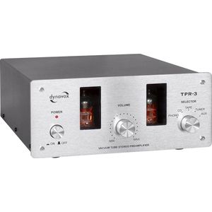 Dynavox TPR-3 buizen voorversterker met phono ingang - zilver