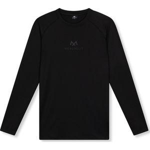 MEAUXGLIT Sportshirt Heren - Bestseller - Tshirts Heren - Soft Stretch Jersey Long Sleeve T-shirt Black - Running - Padel - Gym - Fitness - Outdoor - Indoor (Maat XL)