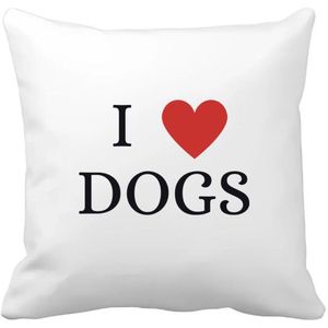 Akyol - i love dogs Kussen hoes - Honden - cadeau honden liefhebber - cadeau - dog lover - 40 bij 40 cm