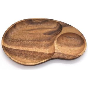 Serveerplateau Hout - Houten schotel - Serveerschaal Hout - Acacia hout
