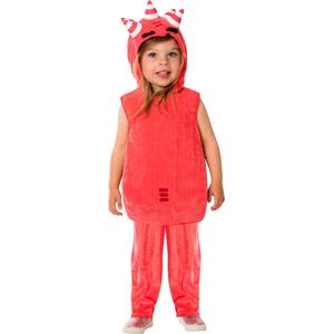 Rubies - Monster & Griezel Kostuum - Angry Oddbods Fuse Kind Kostuum - Rood - Maat 116 - Halloween - Verkleedkleding