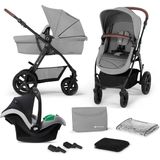 Kinderkraft MOOV CT - Kinderwagen - 3in1 reissysteem incl. autostoel - Geschikt van 0-22kg - Grijs