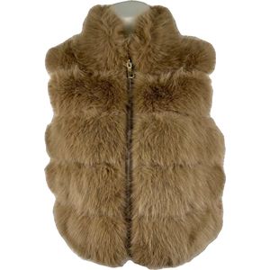Elegante Dames Faux Fur Bontjas – Warm en Zacht - Beschikbaar in 4 stijlvolle kleuren - One Size - Camel