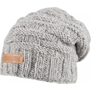 Shakaloha Gebreide Wollen Muts Heren & Dames Beanie Hat van schapenwol met polyester fleece voering - Bimbo Beanie Beige Unisex - One Size Wintermuts