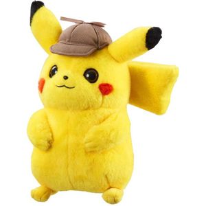 Pikachu Detective Pokémon Pluche Knuffel 25 cm {Pokemon Plush Toy | Speelgoed knuffeldier knuffelpop voor kinderen jongens meisjes | Pikachu, Charizard, Bulbasaur, Charmander, Squirtle | Bekend van de film}