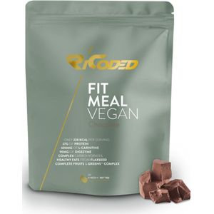 High End Nutrition | Ricoded | Fit meal | Maaltijd vervanger | 900gr | Chocolade | Eiwitten | Laag in calorieën | Shake | Greens | smoothies | Diner | Lunch | Ontbijt | Veganistisch | Nutriworld