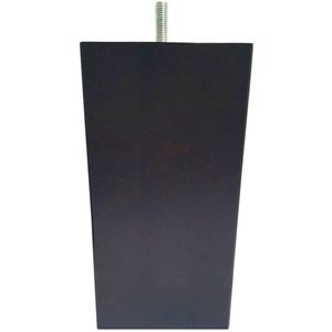 Meubelpoot bruin taps 9 bij 9 cm en hoogte 16 cm van massief hout (M8) - Set van 4 stuks