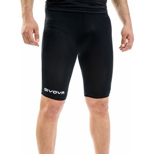 Thermoshort/slidingbroekje zwart, Givova P004, maat XS/S, geborduurd logo