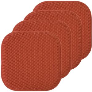 Inovra ® Comfortabele Traagschuim Stoelkussens met Antislip en Stijlvol Honingraatpatroon, 40,6 x 40,6 cm, Set van 4