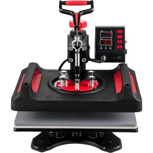 Warmte persmachine - 5 in1 - Heat press - 29x38cm - Hittepers - T-shirt - Heat press - Transferpers voor Bedrukking - Ook voor petten - Stalen frame