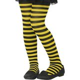 Zwart/gele verkleed panty voor kinderen