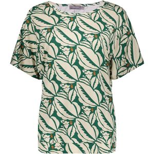 Geisha T-shirt T Shirt Met Print 32416 20 Forest Green/sand Combi Dames Maat - 3XL