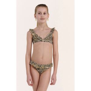 Shiwi BELLA bikini set ZANZIBAR ZEBRA - palmtree green - 140