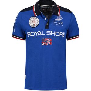 Polo Shirt Heren Blauw Geographical Norway Royal Shore - S