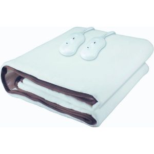 Dubbele Elektrische Deken P203TFO110 - Zacht - Wasbaar - 120W - Verstelbare Warmte & Oververhittingsbeveiliging - 160x140cm