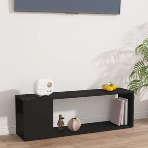 The Living Store TV-kast - Zwarte Spaanplaat - 100 x 24 x 32 cm (B x D x H)