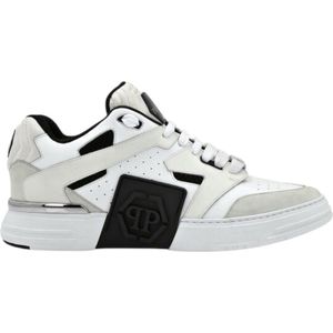 Philipp Plein Mix Leren Lo Top Sneakers