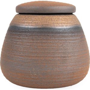 Ovalen urn voor huisdieren | Stenen urn | Bruin Goud | 250ml