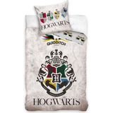 Harry Potter Dekbedovertrek Quidditch Classic - Eenpersoons - 140  x 200 cm - Katoen