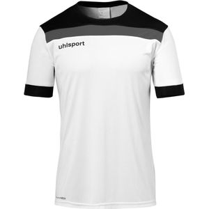 Uhlsport Offense 23 Shirt Korte Mouw Kinderen - Wit / Zwart / Antraciet | Maat: 164