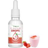 Smaakdruppels 50 ml - Smaak: Aardbei Yoghurt - Flavour drops smaakdruppels zonder calorieën - Voor kwark, havermoutpap, yoghurt en meer - Veganistisch