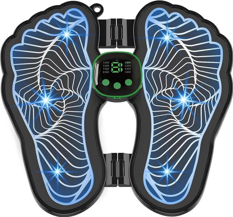Voetmassage apparaat EMS-voetmassage elektrisch draagbaar - USB-voetmassagemat 8 modi en 19 niveaus - bevordert bloedcirculatie Voetmassage apparaat