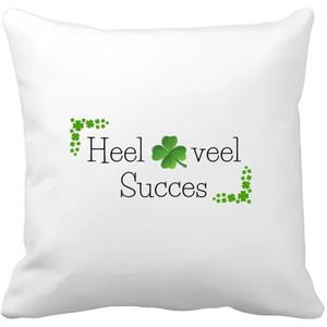 Akyol - afscheid collega cadeau - Kussen hoes - Collega - collega met opdruk - collega kado - collega cadeau - collega afscheid - klavertje vier - verjaardag - liefste collega - leuk kado om te geven - 40 bij 40 cm