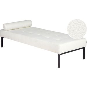 CHINON - Chaise longue - Wit - Bouclé