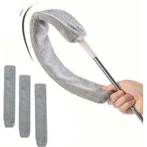 Microfiber Duster voor Gap Cleaning - Verstelbare Lange Handvat Mop - Wasbaar & Flexibel met Doek Covers