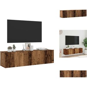 vidaXL Tv-meubel - Tv-meubelen - Tv Kast - Opbergkast - Tv-wandmeubel 120x30x30 cm bewerkt hout oud houtkleurig